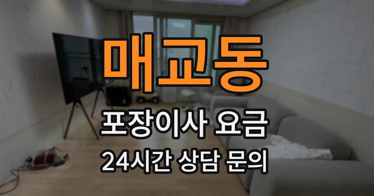 매교동 포장이사 요금