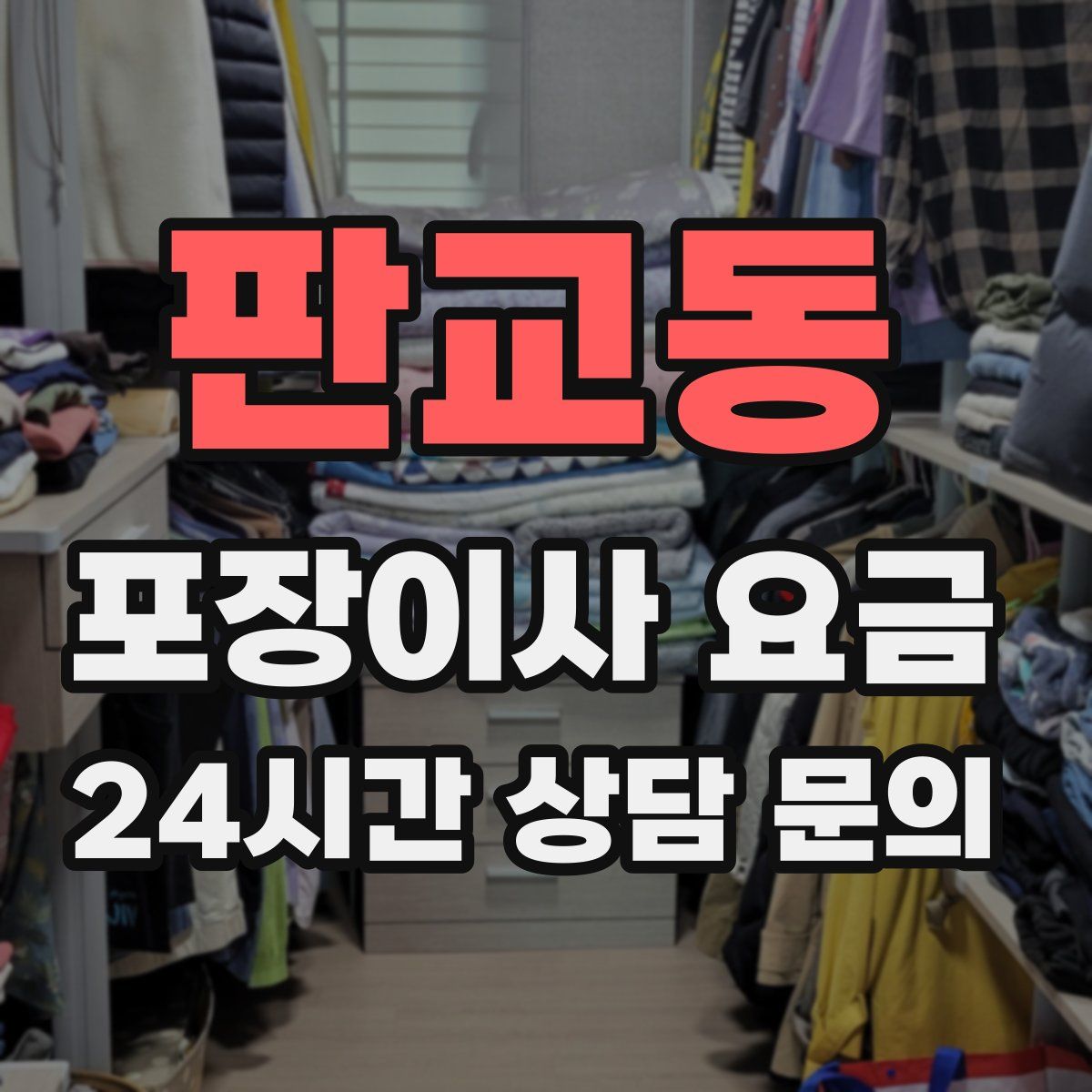판교동 포장이사 요금
