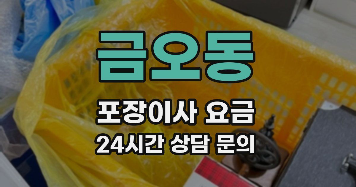 금오동 포장이사 요금