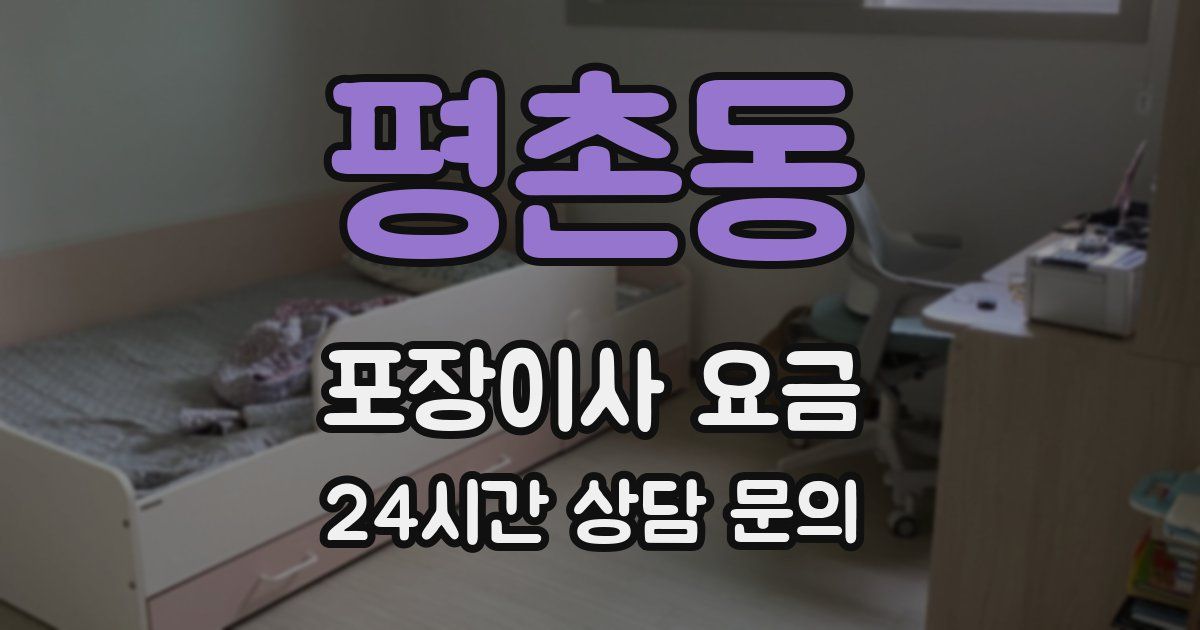 평촌동 포장이사 요금