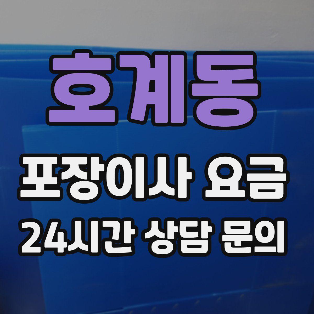 호계동 포장이사 요금