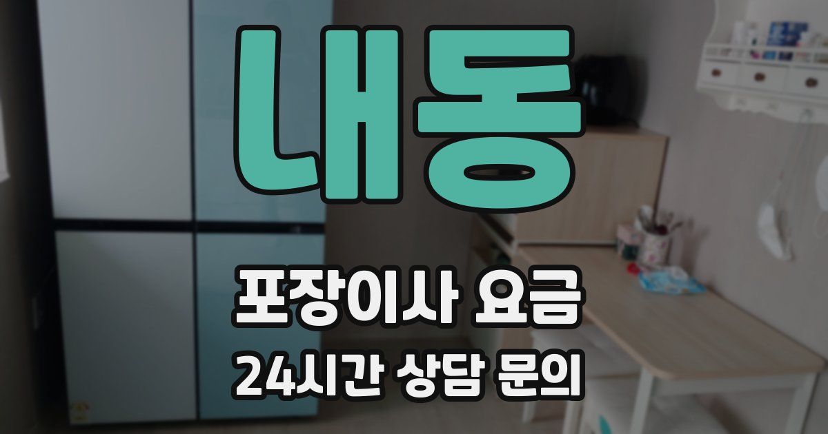 내동 포장이사 요금