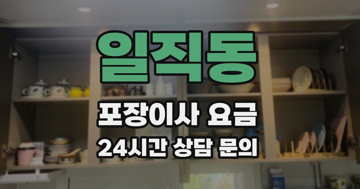일직동 포장이사 요금