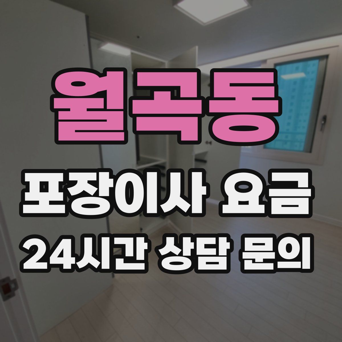 월곡동 포장이사 요금