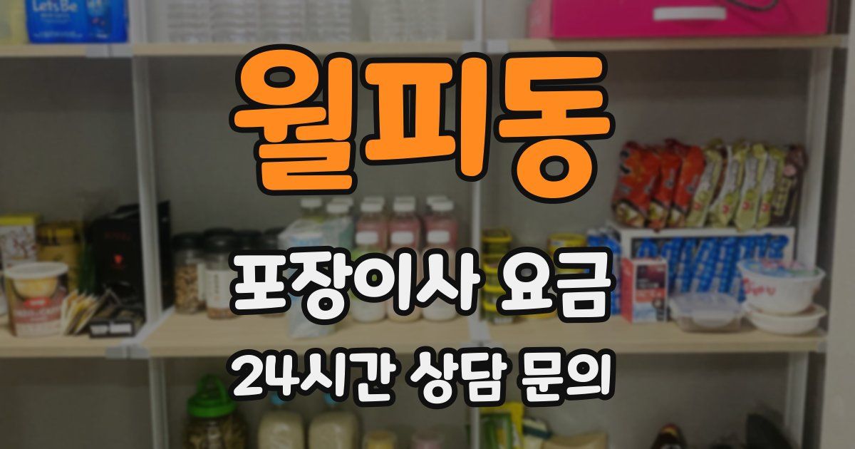월피동 포장이사 요금