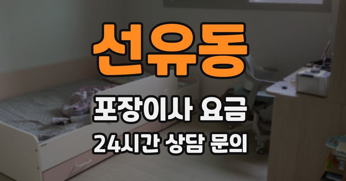 선유동 포장이사 요금