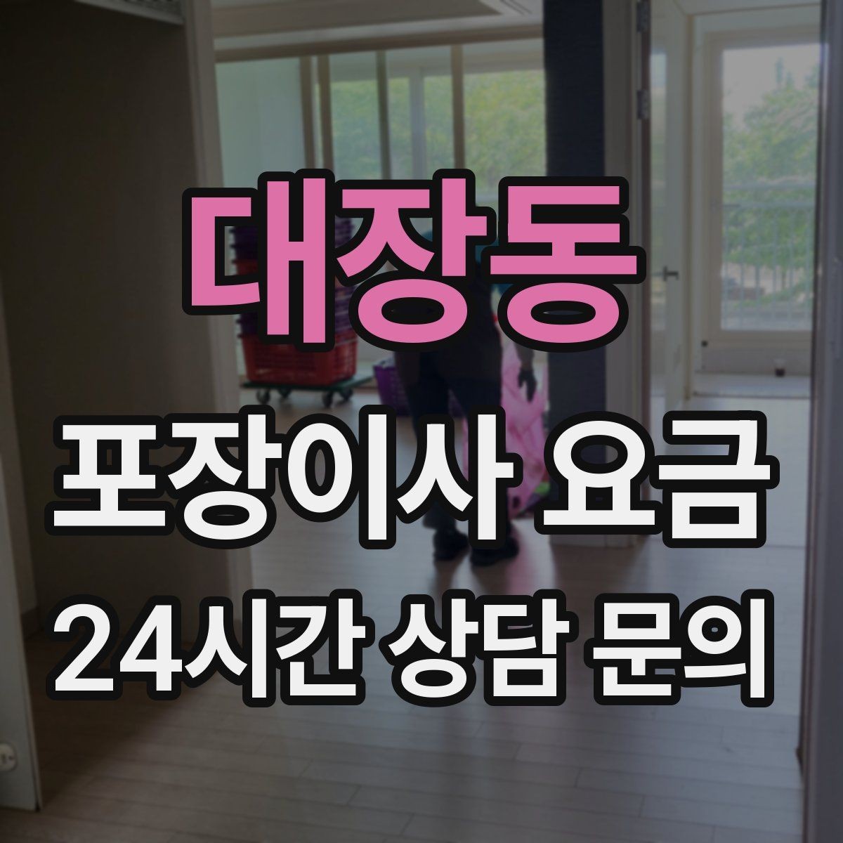 대장동 포장이사 요금 가전 포장 수준에 따라 달라지는 이유