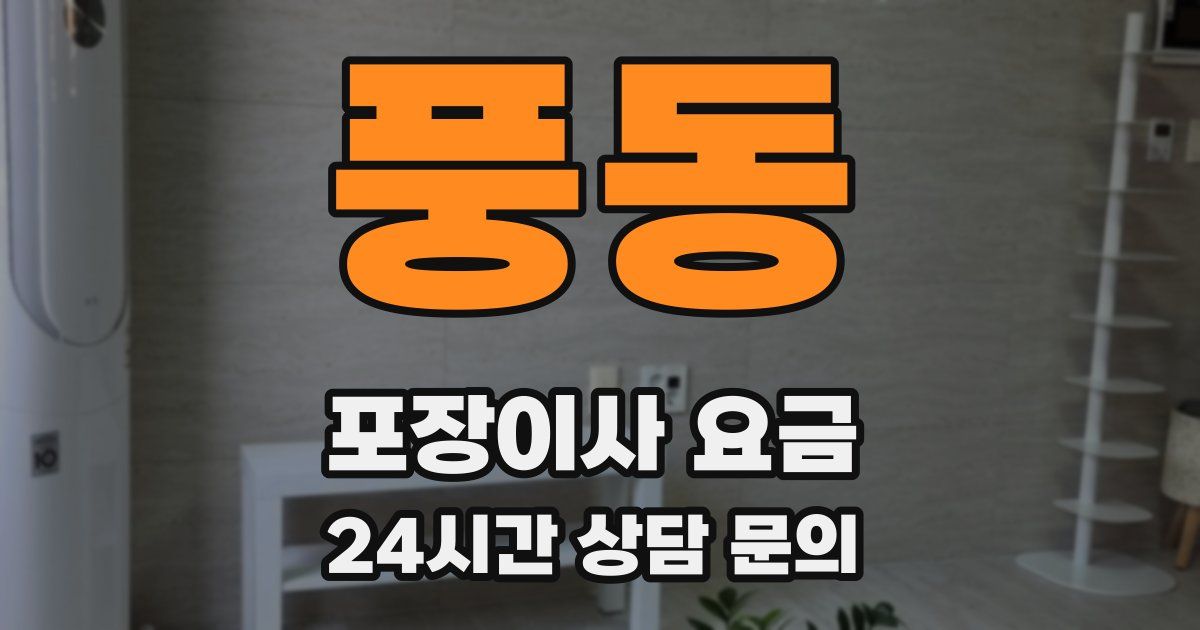 풍동 포장이사 요금