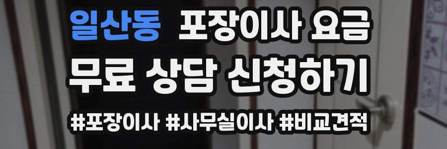 일산동 포장이사 요금