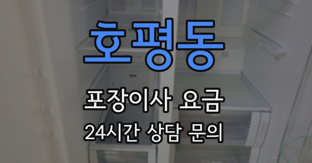 호평동 포장이사 요금