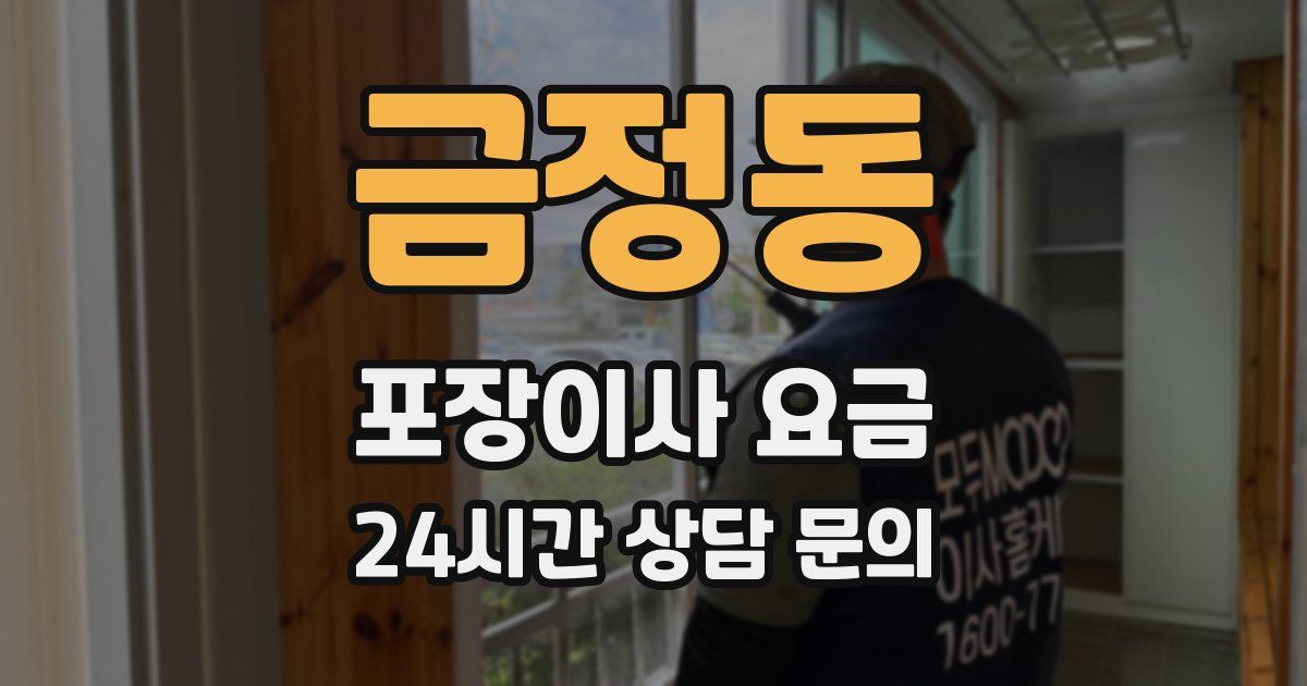금정동 포장이사 요금