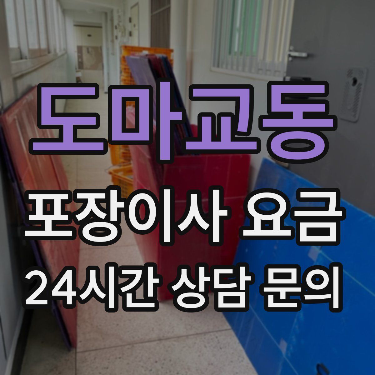 도마교동 포장이사 요금