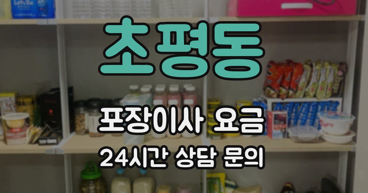 초평동 포장이사 요금