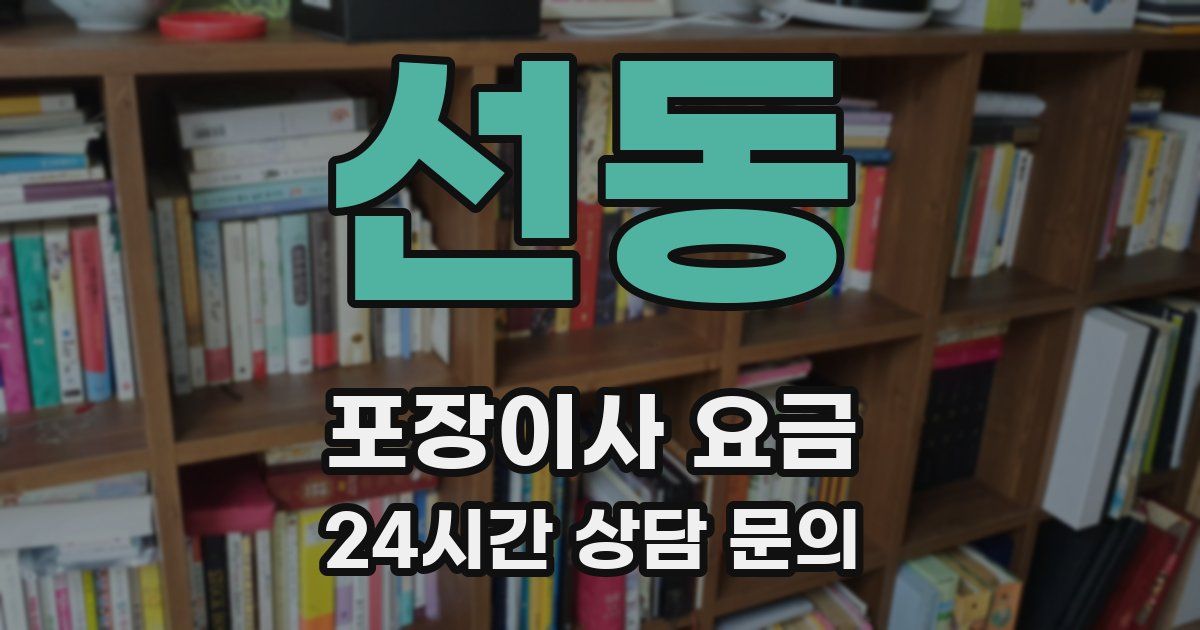 선동 포장이사 요금