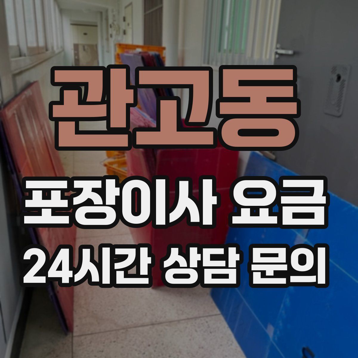 관고동 포장이사 요금
