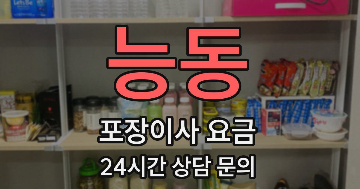 능동 포장이사 요금