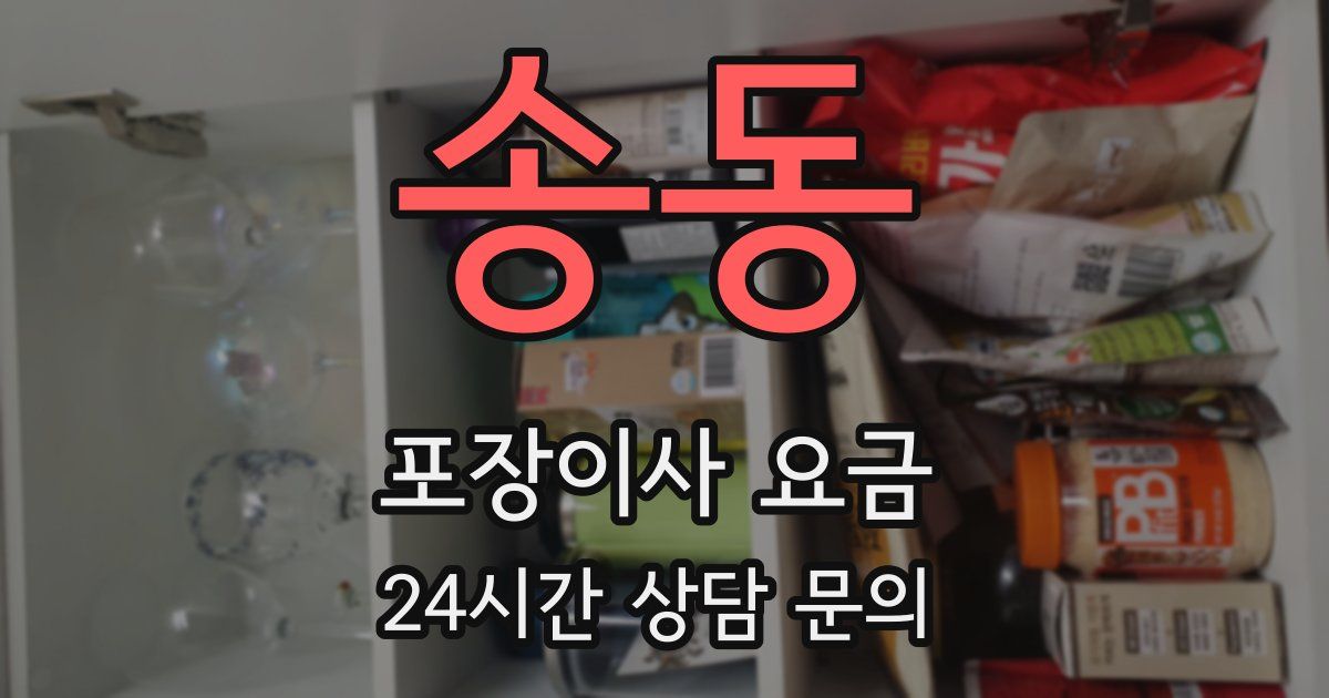 송동 포장이사 요금