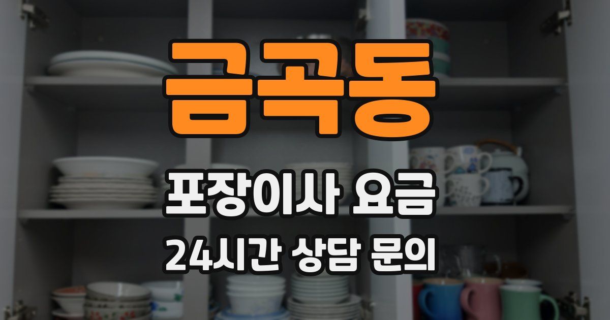 금곡동 포장이사 요금