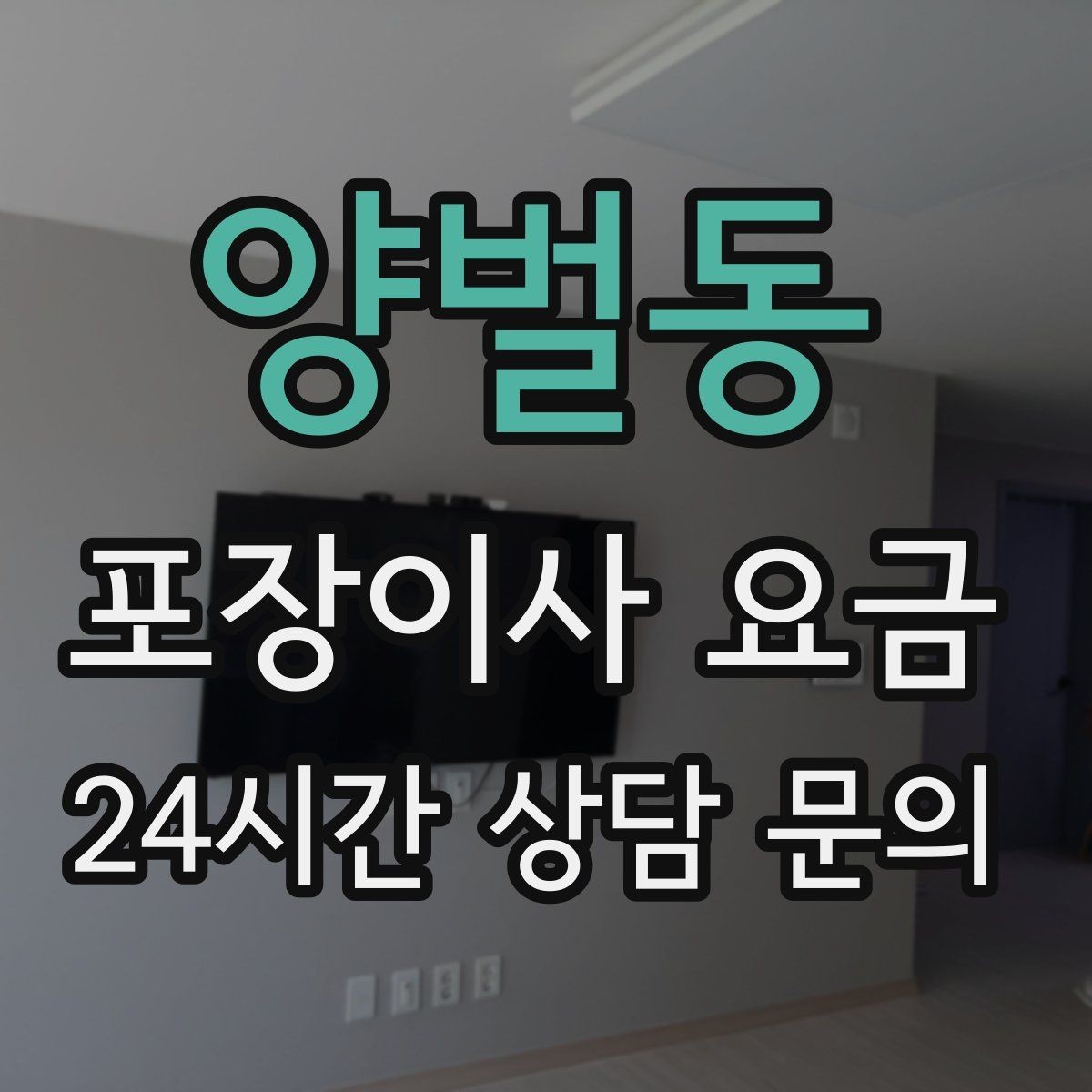 양벌동 포장이사 요금 포장재·박스 비용은 포함인지 확인하기