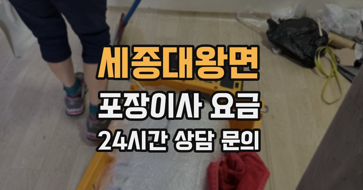 세종대왕면 포장이사 요금