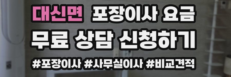 대신면 포장이사 요금