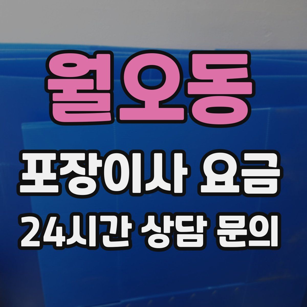 월오동 포장이사 요금 포장재·박스 비용은 포함인지 확인하기