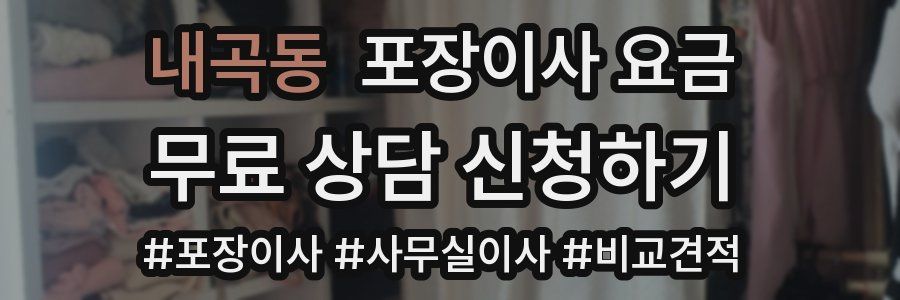 내곡동 포장이사 요금