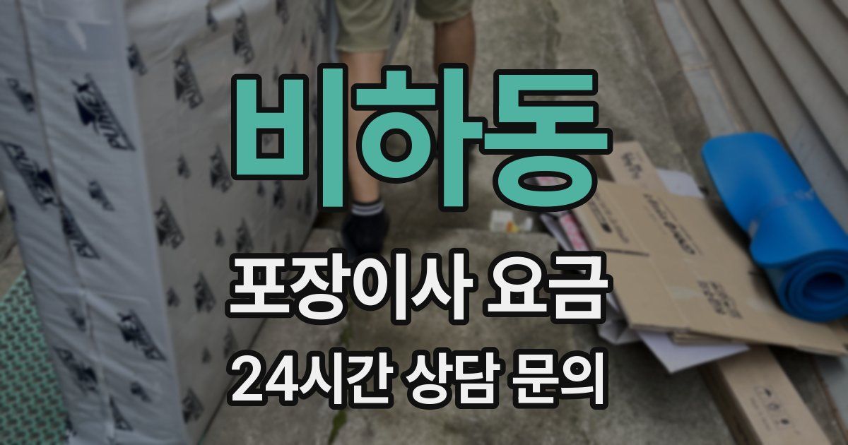 비하동 포장이사 요금