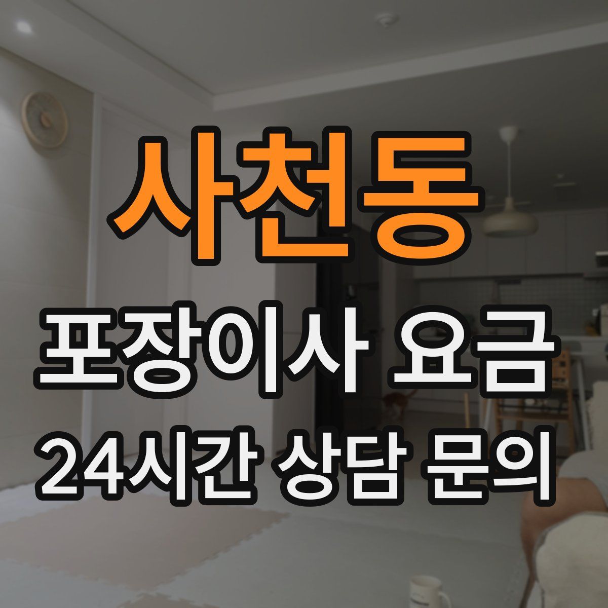 사천동 포장이사 요금