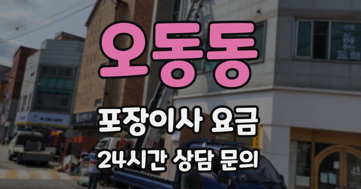 오동동 포장이사 요금