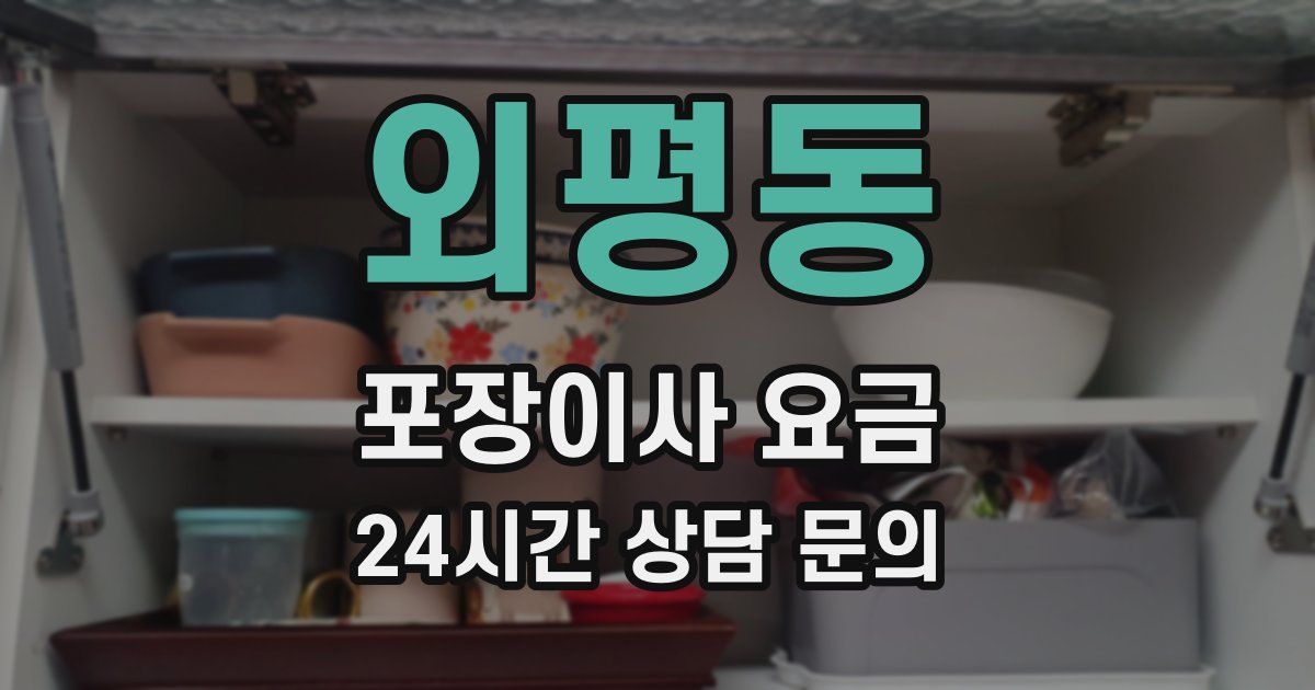 외평동 포장이사 요금