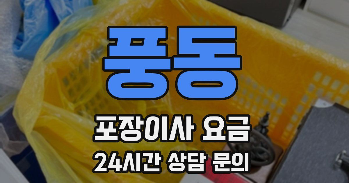 풍동 포장이사 요금