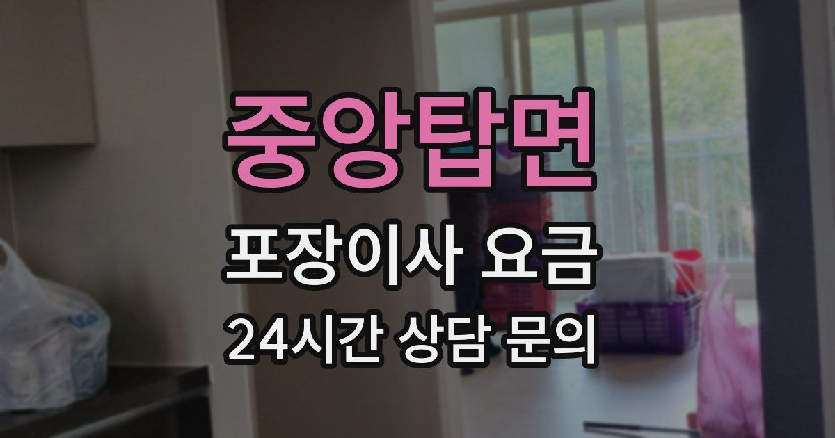 중앙탑면 포장이사 요금
