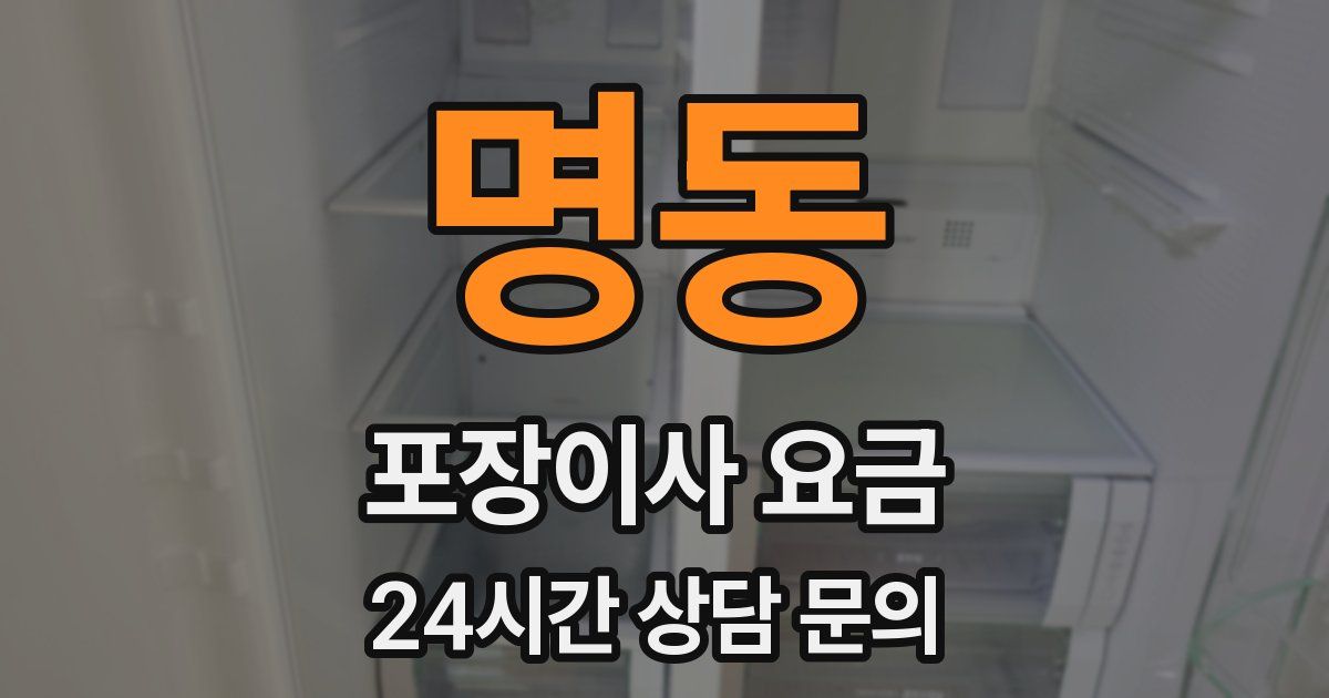 명동 포장이사 요금