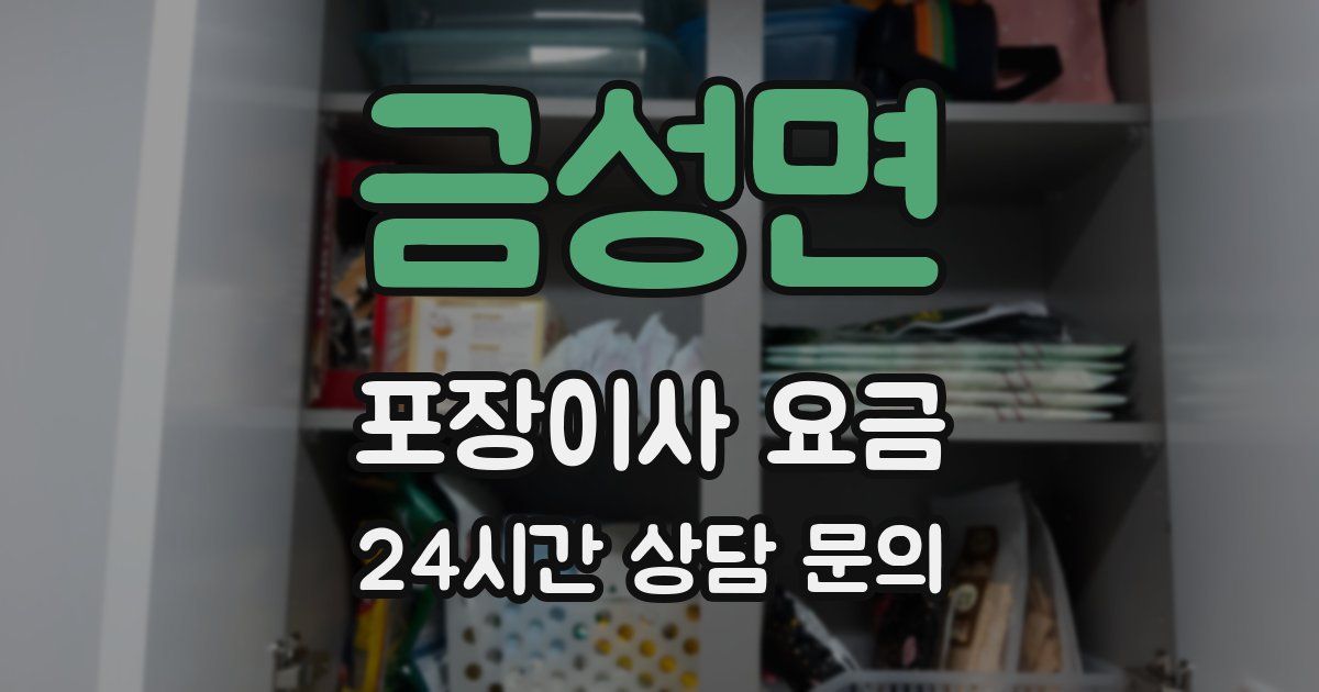금성면 포장이사 요금