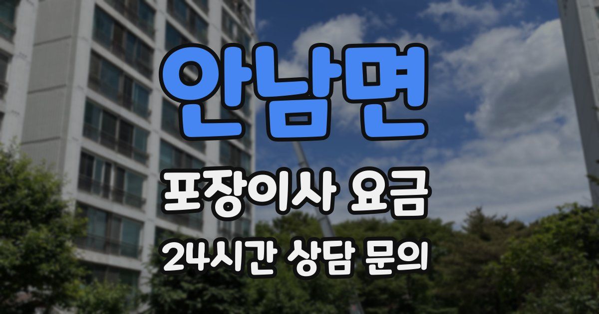 안남면 포장이사 요금