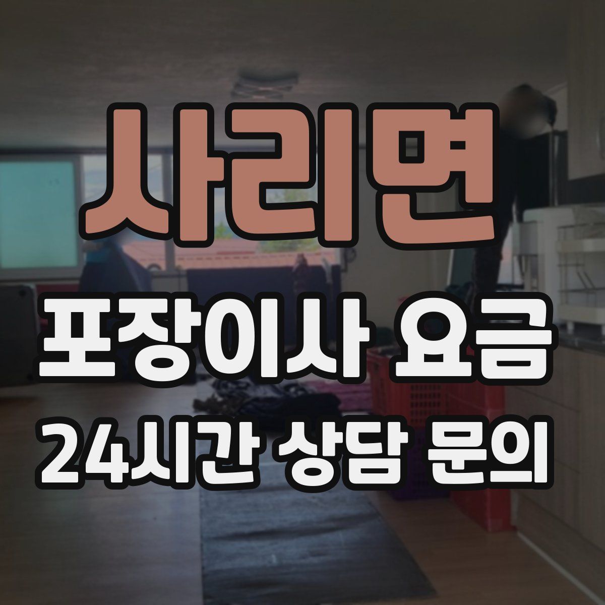 사리면 포장이사 요금