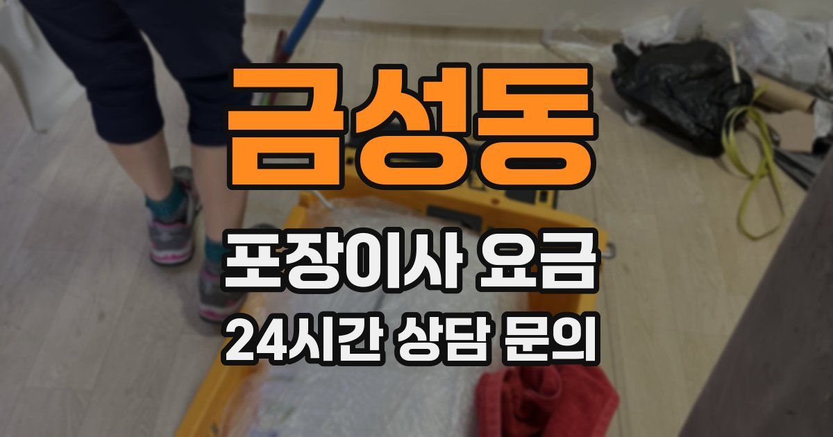 금성동 포장이사 요금