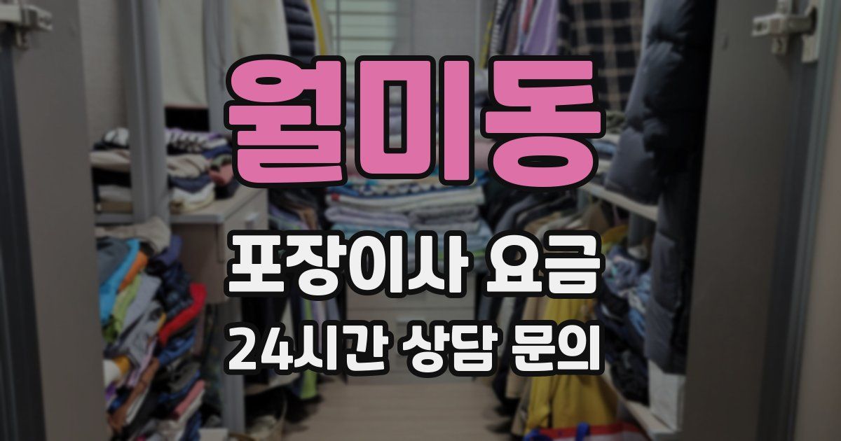 월미동 포장이사 요금