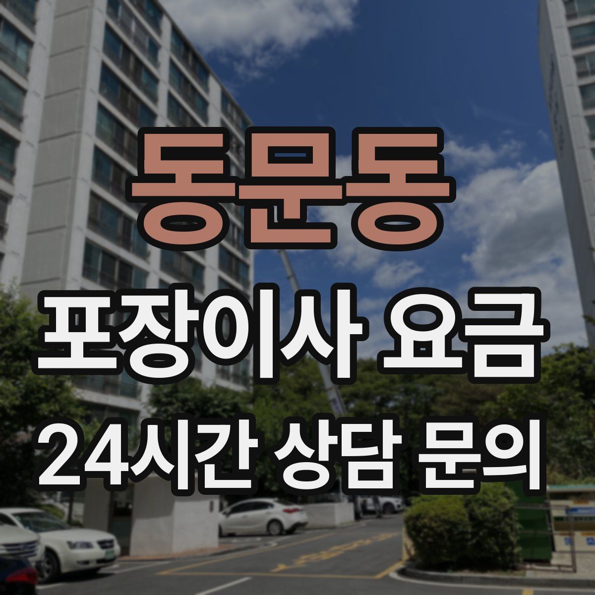 동문동 포장이사 요금
