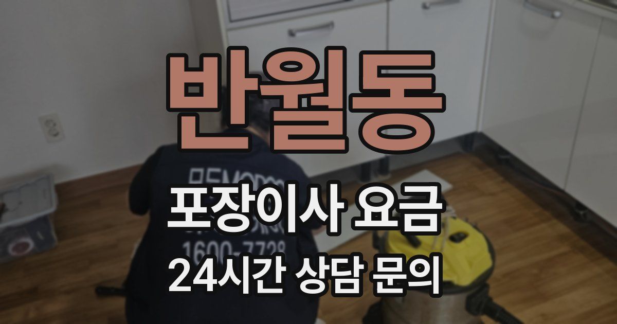 반월동 포장이사 요금