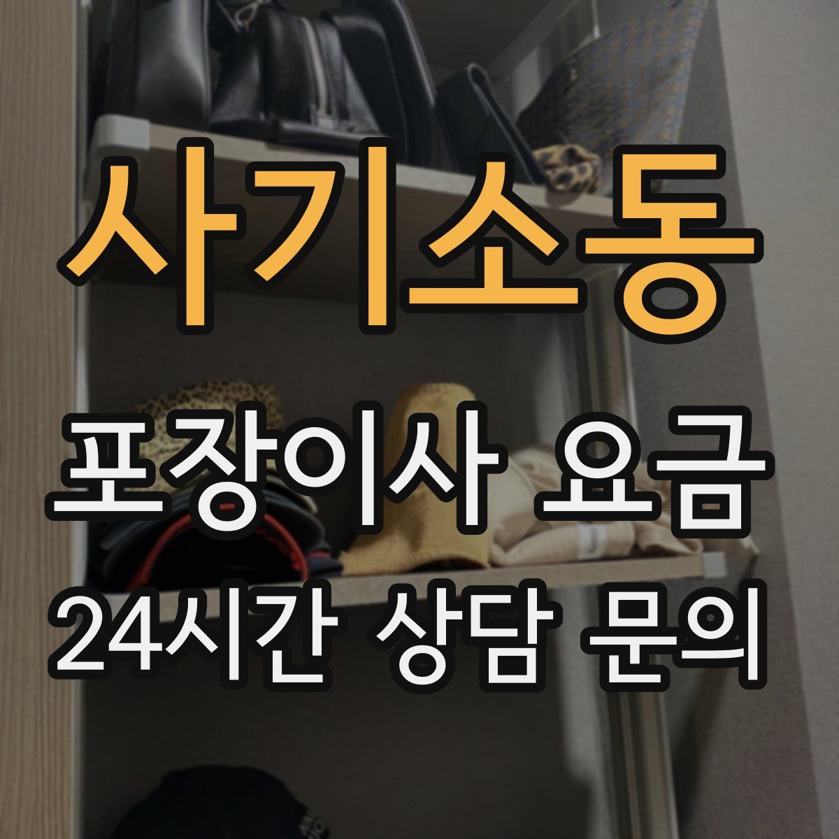 사기소동 포장이사 요금