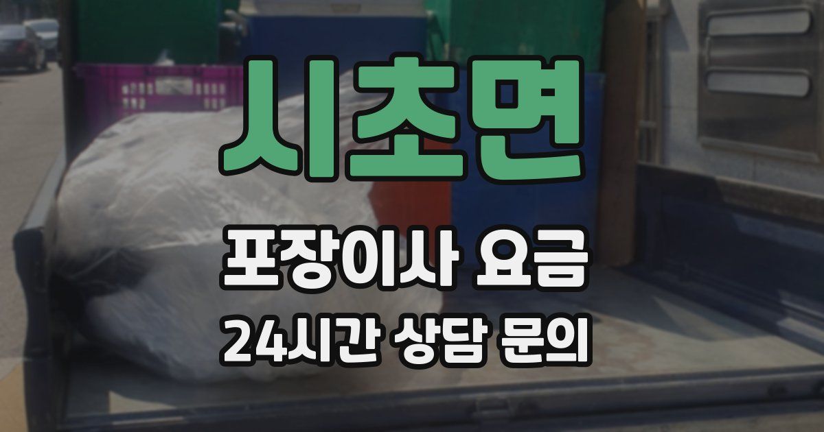시초면 포장이사 요금