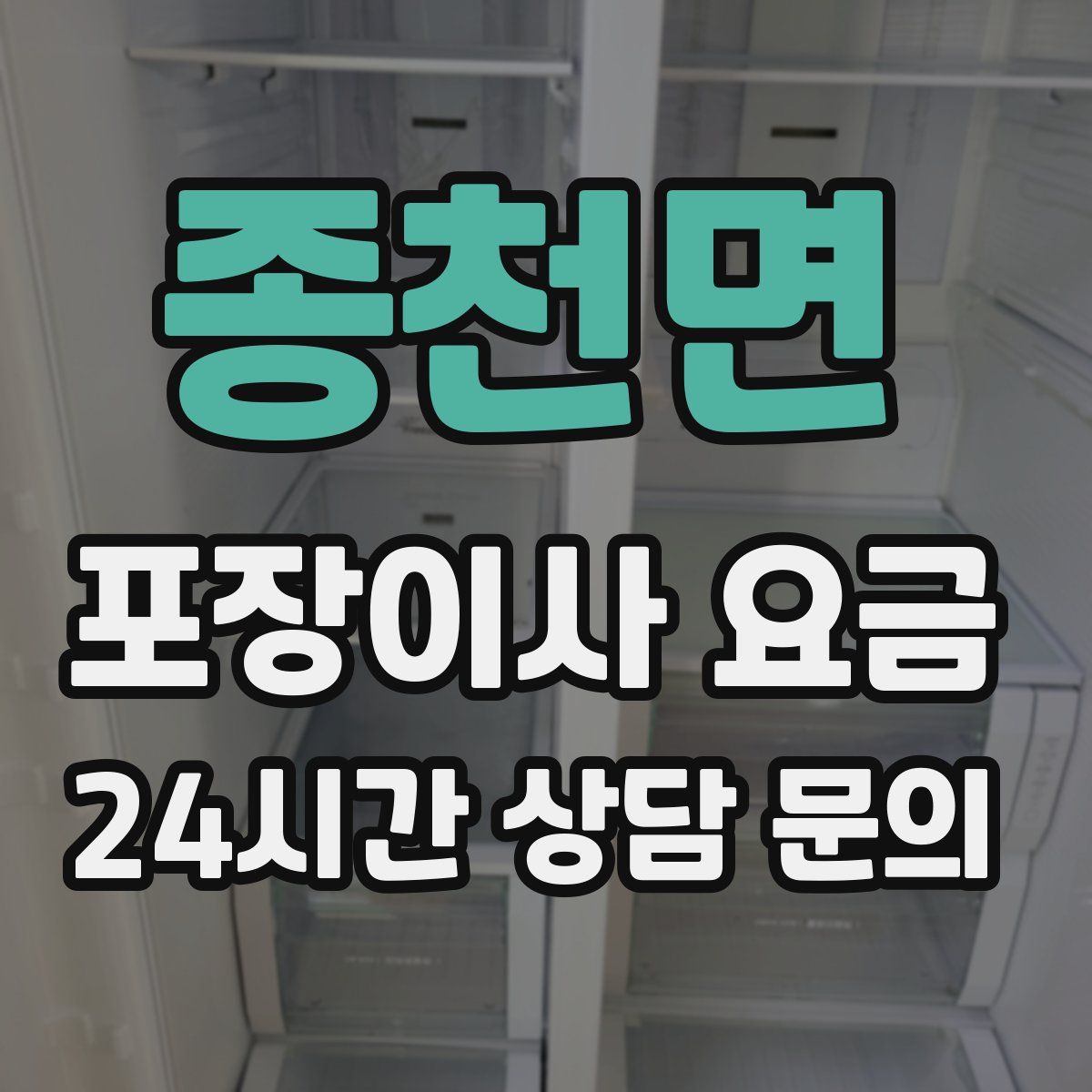 종천면 포장이사 요금