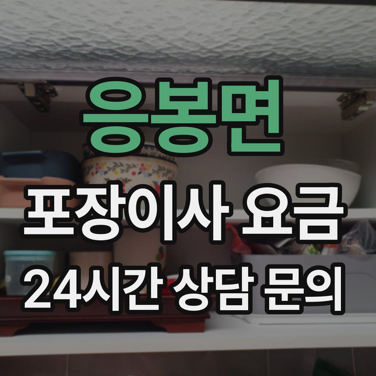 응봉면 포장이사 요금