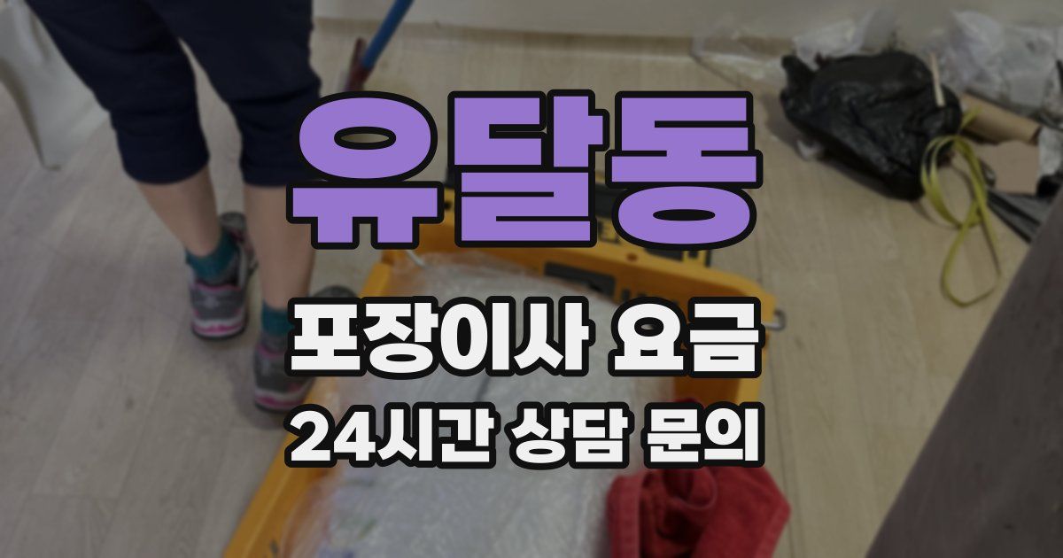 유달동 포장이사 요금