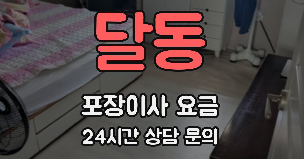 달동 포장이사 요금