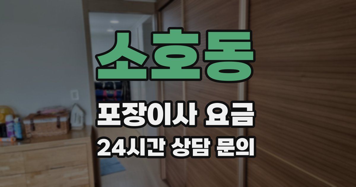 소호동 포장이사 요금