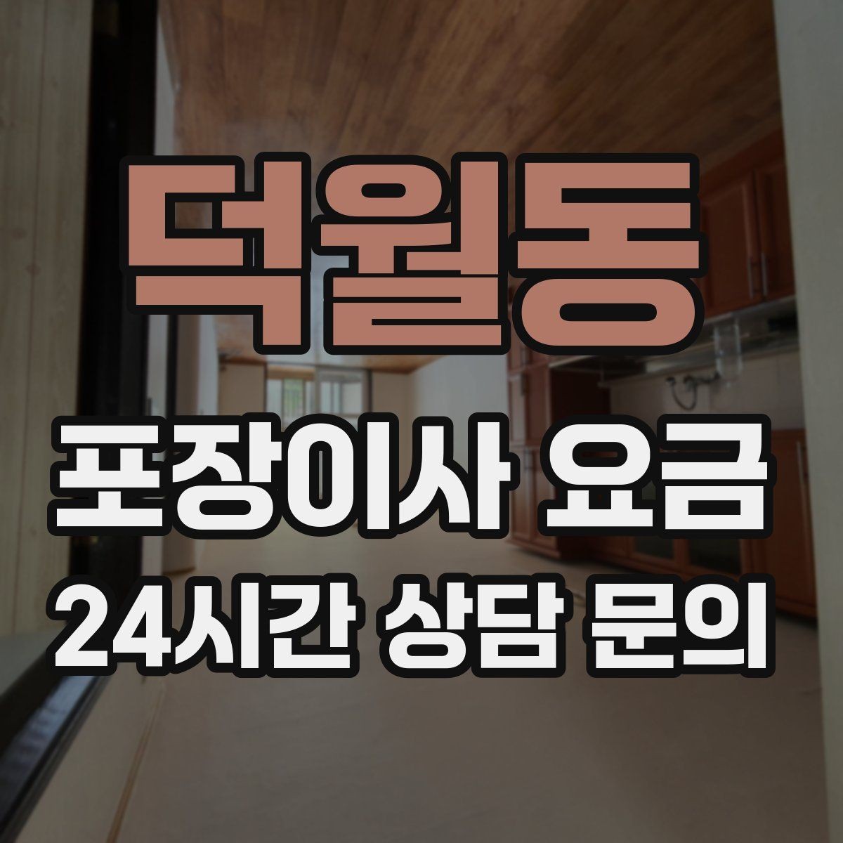 덕월동 포장이사 요금 어항·대형 화분이 있을 때 견적 포인트