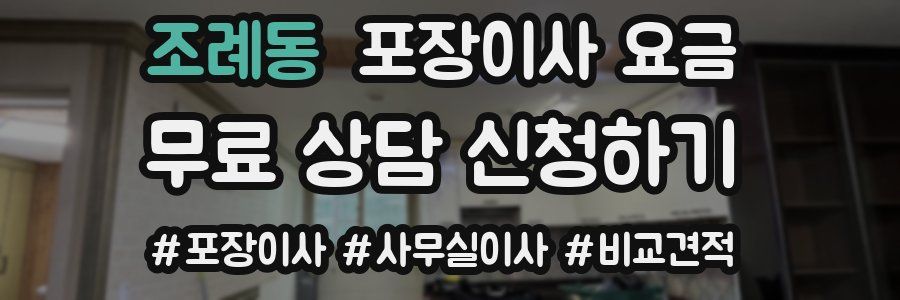 조례동 포장이사 요금